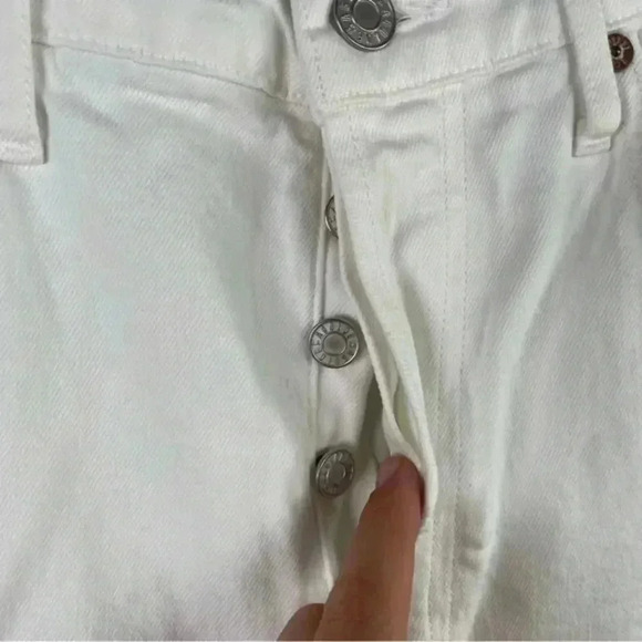 AGOLDE White Riley High Waisted Straight Leg Crop Jean - Picture 6 of 9